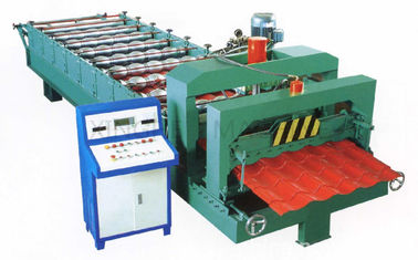 Çin Yeşil Renkli Sırlı Döşeme Rulo Şekillendirme Makinesi (3 - 6m / Daklik İşlem Hızı ile) Tedarikçi