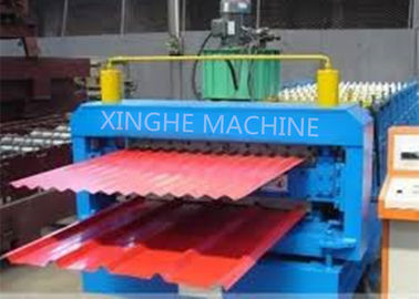 Çin Galvanizli Metal Çift Katmanlı Çatı Kaplama Rulo Şekillendirme Makinesi / Rulo Eski Makine Tedarikçi