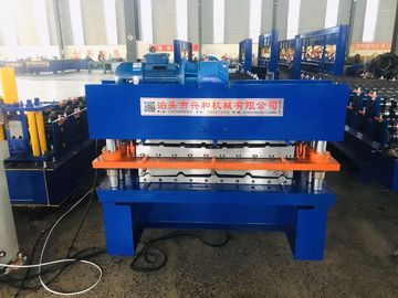 Çin çift ​​katmanlı panel yüksek verimli soğuk rulo şekillendirme makinesi Tedarikçi
